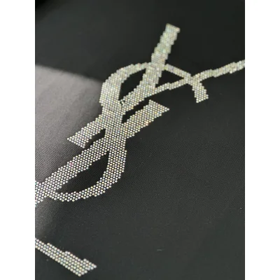 Футболка Saint Laurent With A Sequin Logo "Black" фото № 3 Футболка Saint Laurent With A Sequin Logo "Black" фото № 3