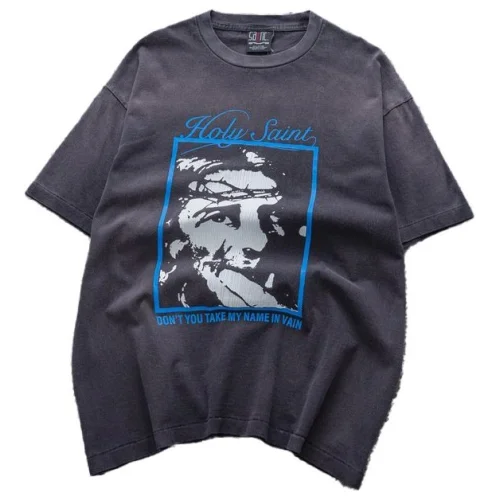 Футболка Saint Michael Portrait "Black/Gray"