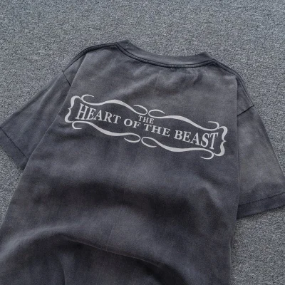 Футболка Saint Michael Flesh And Blood "Gray" фото № 3