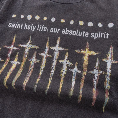 Футболка Saint Michael Print With Circles And Stars "Black" фото № 5