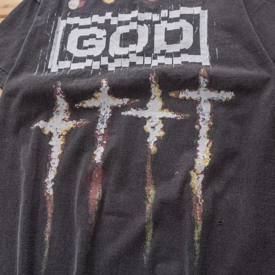 Футболка Saint Michael Print With Circles And Stars "Black" фото № 7