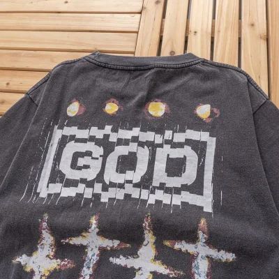 Футболка Saint Michael Print With Circles And Stars "Black" фото № 8