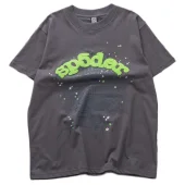 Футболка Sp5der Web And Logo Inscription "Gray"