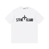 Футболка Stone Island Text And Four-Sided Star "White"