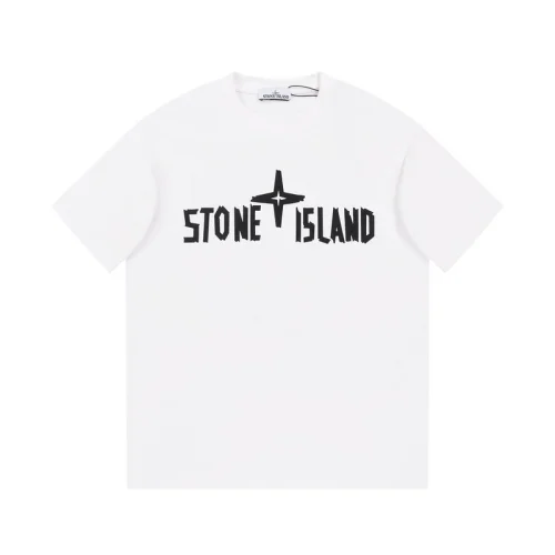 Футболка Stone Island Text And Four-Sided Star "White"