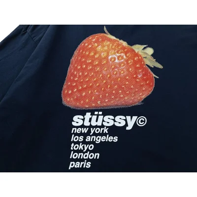 Футболка Stussy With A Strawberry Pattern And An Inscription "Blue/Black" фото № 2
