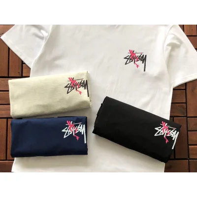 Футболка Stussy Logo With Bright Blots "White" фото № 3