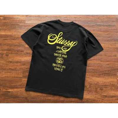 Футболка Stussy Bright Inscriptions And Logo "Black" фото № 2