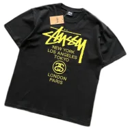 Футболка Stussy Bright Inscriptions And Logo "Black"