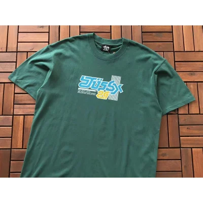 Футболка Stussy Colorful Symbols With Rectangle "Green" фото № 2