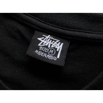 Футболка Stussy Front Inscription International Beach Crew And Nike Logo "Black" фото № 3
