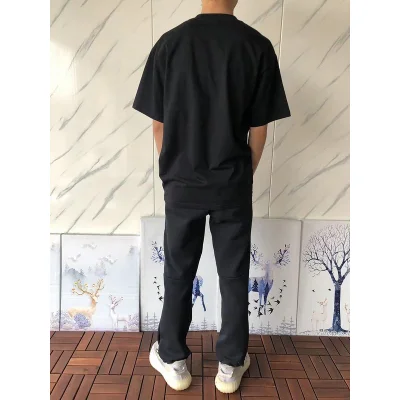 Футболка Stussy Front Inscription International Beach Crew And Nike Logo "Black" фото № 7