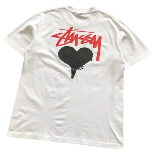 Футболка Stussy Heart And Logo "White"