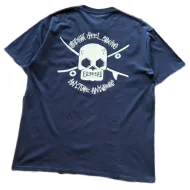 Футболка Stussy Skull With Inscriptions "Blue"