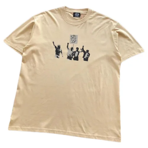Футболка Stussy People At The Rally Print "Brown"