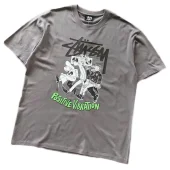 Футболка Stussy Colorful Inscription Positive Vibration "Gray"
