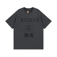 Футболка Stussy With The Logo Number Four "Gray"