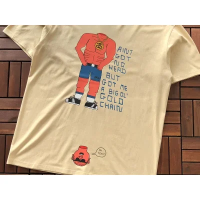 Футболка Stussy Man Without Head "Brown" фото № 5