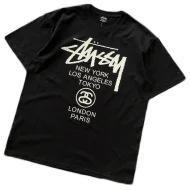 Футболка Stussy Cities And Letter With Mirror Image In Circle