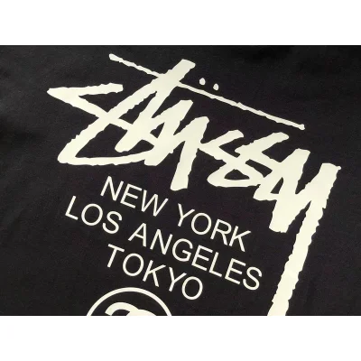 Футболка Stussy Cities And Letter With Mirror Image In Circle "Black" фото № 5