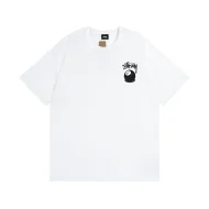 Футболка Stussy Print With A Black Ball "White"