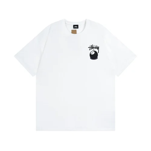 Футболка Stussy Print With A Black Ball "White"