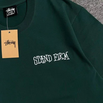 Футболка Stussy End Racism Now "Green" фото № 2