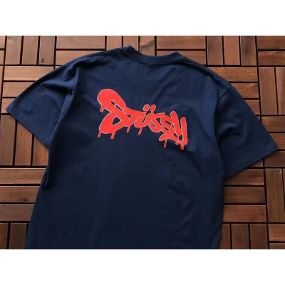 Футболка Stussy Inscription With Spreading Letters "Blue" фото № 2