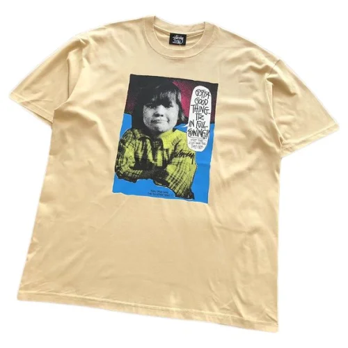 Футболка Stussy Child With Inscription Print "Beige"