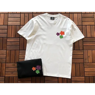 Футболка Stussy Circle From Flowers Print "White" фото № 2
