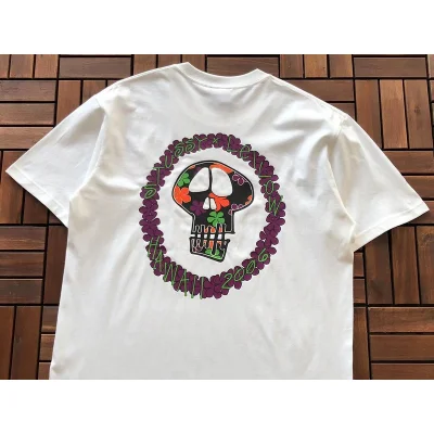 Футболка Stussy Circle From Flowers Print "White" фото № 4