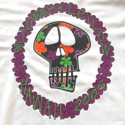 Футболка Stussy Circle From Flowers Print "White" фото № 3