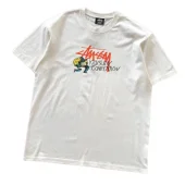 Футболка Stussy Man With Hockey Stick "White"