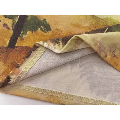 Футболка The North Face X Gucci With The Image Of Mountain Nature "Beige/Brown" фото № 8