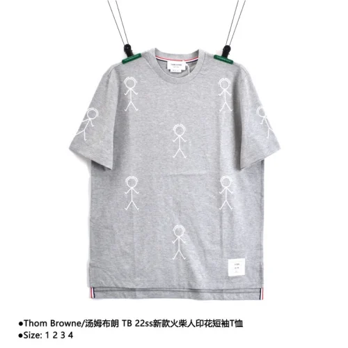Футболка Thom Browne Drawing of a man "Grey"