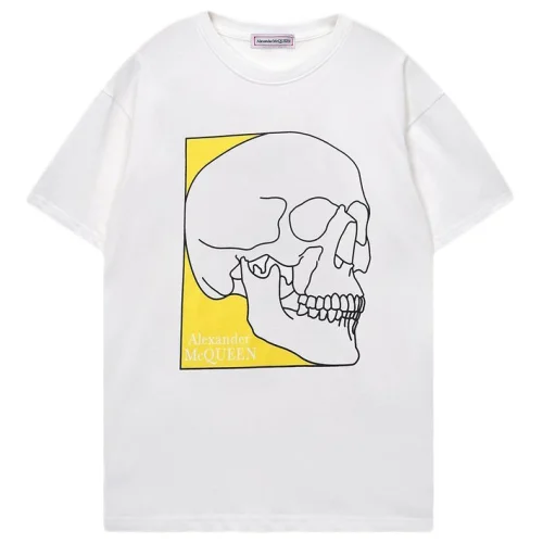 Футболка Alexander Mcqueen Skeleton Inside Rectangle Print "White"