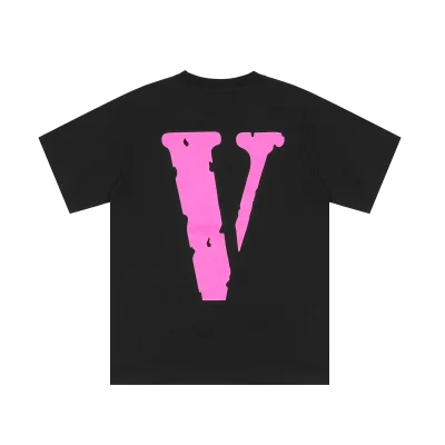 Футболка Vlone Pink V "Black" фото № 2