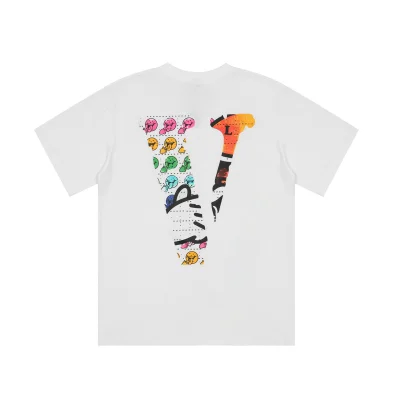 Футболка Vlone Frontside Print Yellow Smiley "White" фото № 2