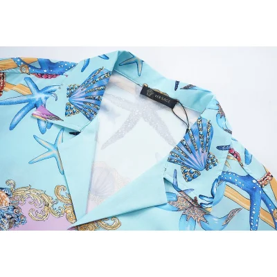 Рубашка Versace Undersea World "Blue" фото № 4