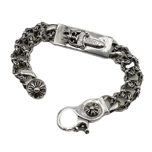 Браслет Chrome Hearts With Logo Massive - Flowers "Silver"