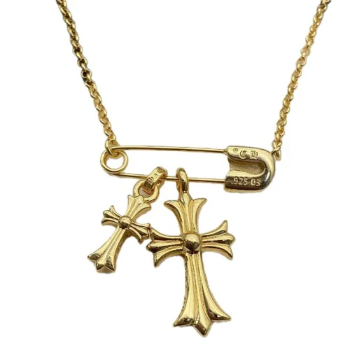Подвеска Chrome Hearts With Decorated Symbols - Pin And Double Cross "Gold"