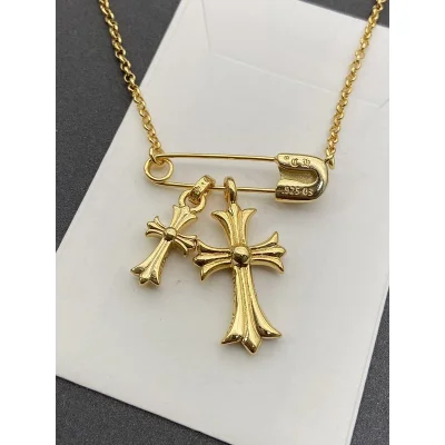 Подвеска Chrome Hearts With Decorated Symbols - Pin And Double Cross "Gold" фото № 2 Подвеска Chrome Hearts With Decorated Symbols - Pin And Double Cross "Gold" фото № 2