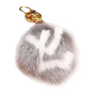 Брелок Louis Vuitton Fur Ball "Light Gray"