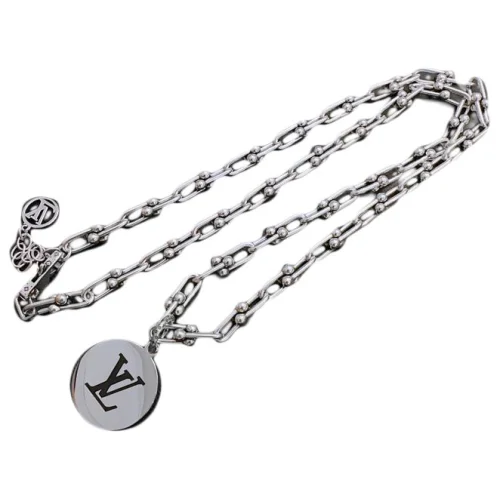 Подвеска Louis Vuitton Decorated Symbols And Logo - Logo Inside Circle "Silver"