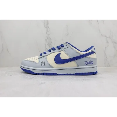 Nike SB Dunk Low MLB "White/Blue" фото № 2