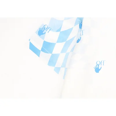 Рубашка Off-White Short Sleeve Gradient "White/Cyan" фото № 4