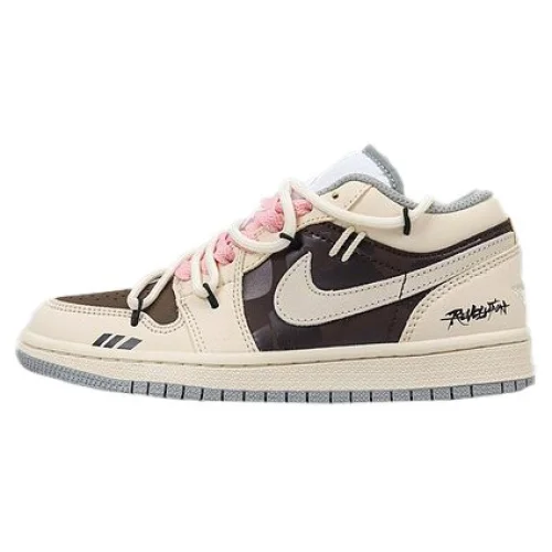Air Jordan 1 Low "Dark Brown/Cream White/Pink"