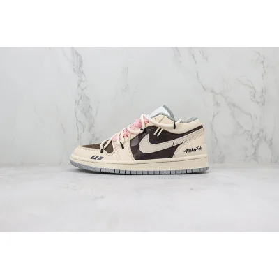 Air Jordan 1 Low "Dark Brown/Cream White/Pink" фото № 2