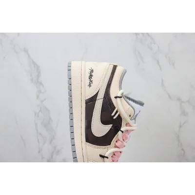 Air Jordan 1 Low "Dark Brown/Cream White/Pink" фото № 3