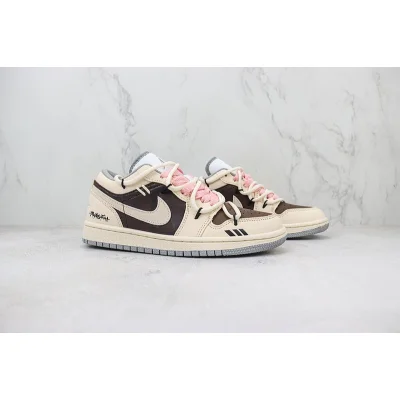 Air Jordan 1 Low "Dark Brown/Cream White/Pink" фото № 6